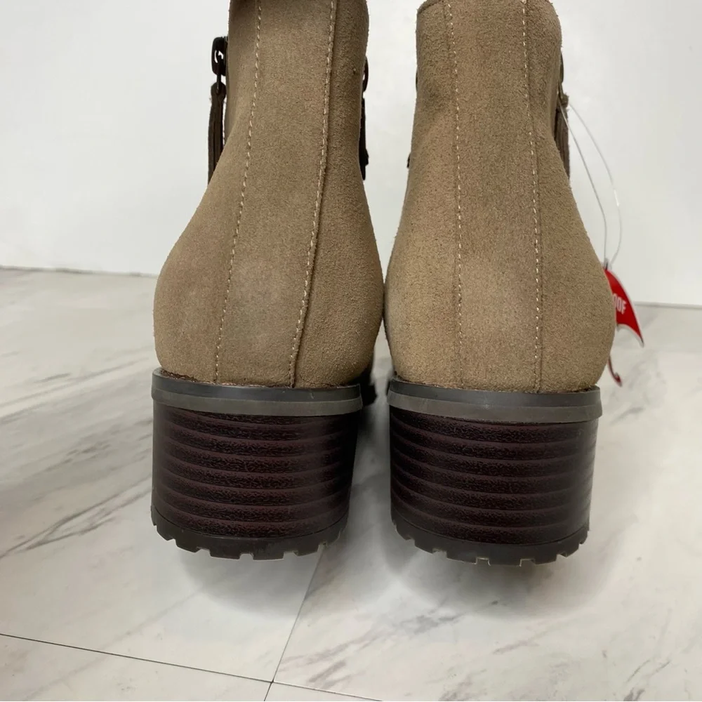 New! Blondo Samara Gray Tan Suede Bootie 9M